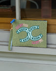 Lucky You, Lucky Me Large Beaded Pouch