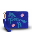 Lucky Horse Medium Beaded Pouch