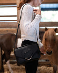 Tucker Tweed Equestrian Leather Handbags Madelyn Crossbody - Gold