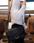 Tucker Tweed Equestrian Leather Handbags Madelyn Crossbody - Gold