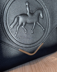 Tucker Tweed Equestrian Leather Handbags Dressage Madelyn Crossbody- Silver