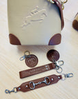 Tucker Tweed Equestrian Leather Handbags Signature Key Chain