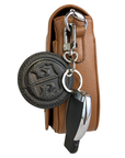 Tucker Tweed Equestrian Leather Handbags Signature, Black Signature Key Chain