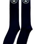 Tucker Tweed Equestrian Apparel Black Large Logo Tall Sock Tucker Tweed Equestrian D&S Signature Boot Socks