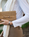 Tucker Tweed Equestrian Apparel & Accessories Wellington Wristlet Milk Chocolate Suede Edition