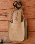 Tucker Tweed Leather Handbags Middleburg Messenger, Hunter/Jumper