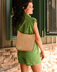 Tucker Tweed Leather Handbags Middleburg Messenger, Signature