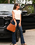 Tucker Tweed Leather Handbags The Tweed Manor Tote: Hunter Jumper