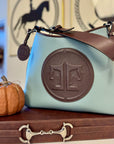 Tucker Tweed Leather Handbags Sky Blue/Dark Chocolate / Signature The Tweed Manor Tote: Signature
