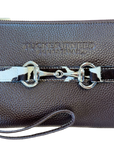 Tucker Tweed Leather Handbags Dark Chocolate/Cow The Wellington Wristlet