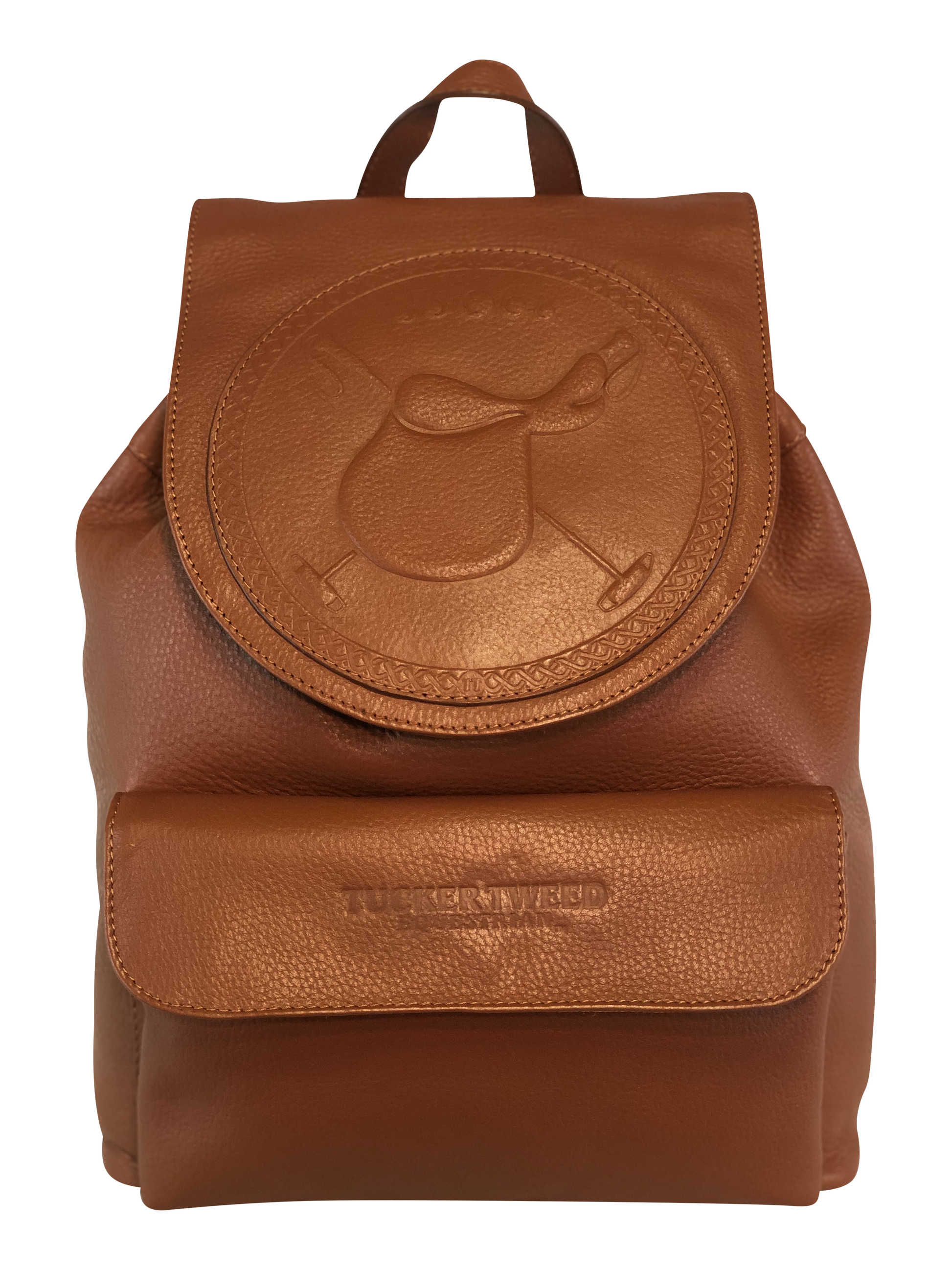 Tucker Tweed Equestrian Leather Handbags Polo Chestnut Brandywine Backpack: Polo