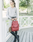 Tucker Tweed Equestrian Leather Handbags Brandywine Backpack: Signature