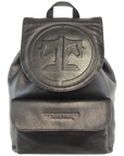 Tucker Tweed Equestrian Leather Handbags Signature Black Brandywine Backpack: Signature