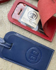 Tucker Tweed Equestrian Leather Luggage Tags