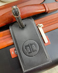 Tucker Tweed Equestrian Leather Luggage Tags