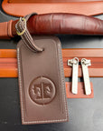 Tucker Tweed Equestrian Leather Luggage Tags