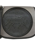 Tucker Tweed Leather Handbags Grey/Black / Dressage The Camden Crossbody: Dressage