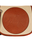 Tucker Tweed Leather Handbags Ivory-Chestnut / Dressage The Camden Crossbody: Dressage