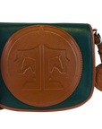 Tucker Tweed Leather Handbags Hunter Green/Chestnut / Signature The Camden Crossbody: Signature