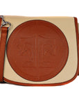 Tucker Tweed Leather Handbags Ivory/Chestnut / Signature The Camden Crossbody: Signature