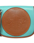 Tucker Tweed Leather Handbags Turquoise/Chestnut / Signature The Camden Crossbody: Signature
