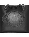 Tucker Tweed Leather Handbags Black The James River Carry All: Dressage