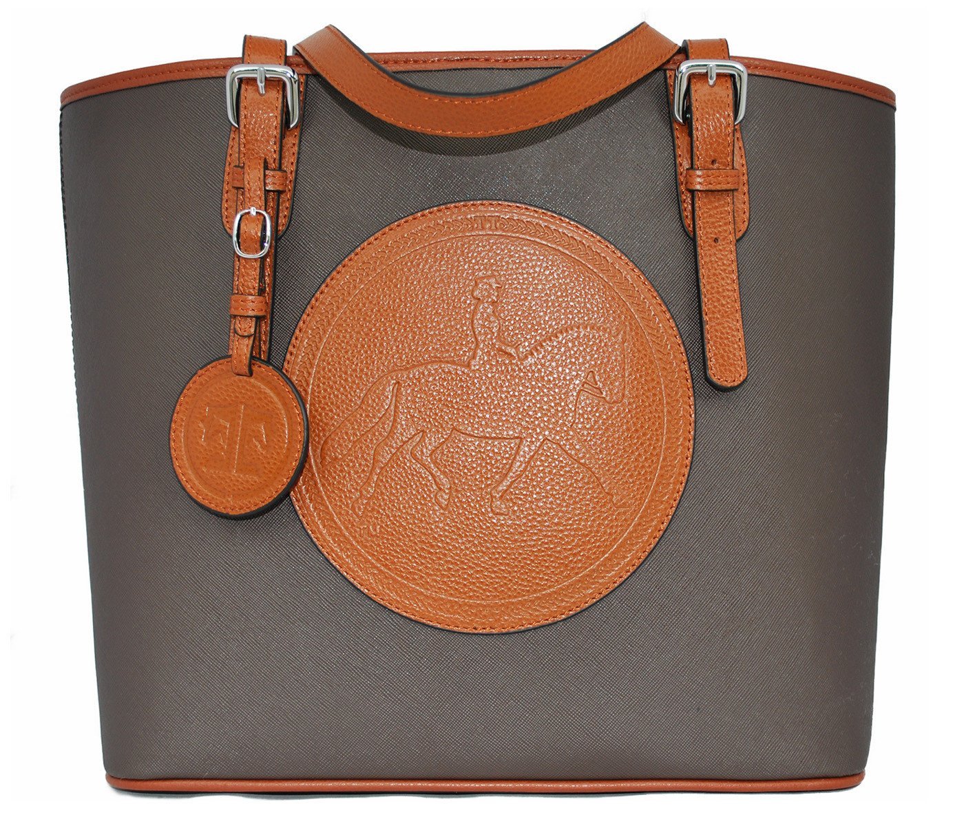Tucker Tweed Leather Handbags Espresso/Chestnut The James River Carry All: Dressage