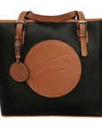 Tucker Tweed Leather Handbags Black/Chestnut The James River Carry All: Hunter/Jumper