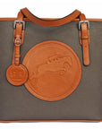Tucker Tweed Leather Handbags Espresso/Chestnut The James River Carry All: Hunter/Jumper