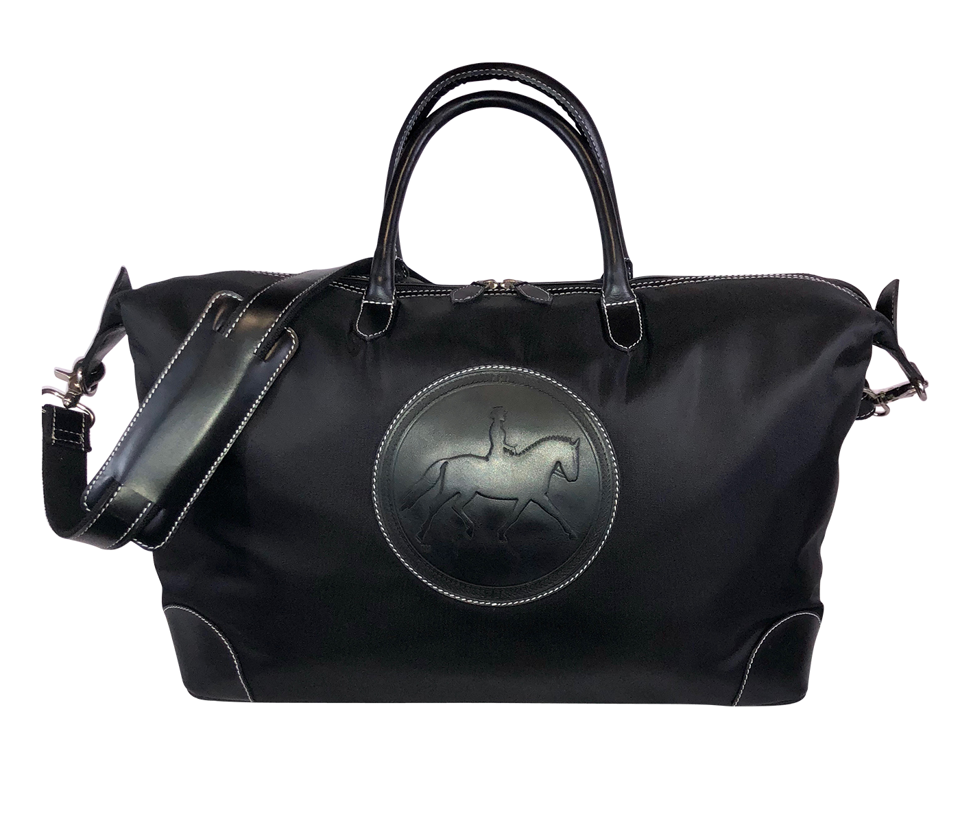 Tucker Tweed Leather Handbags Black/Black / Dressage The Tryon Travel Overnight: Dressage