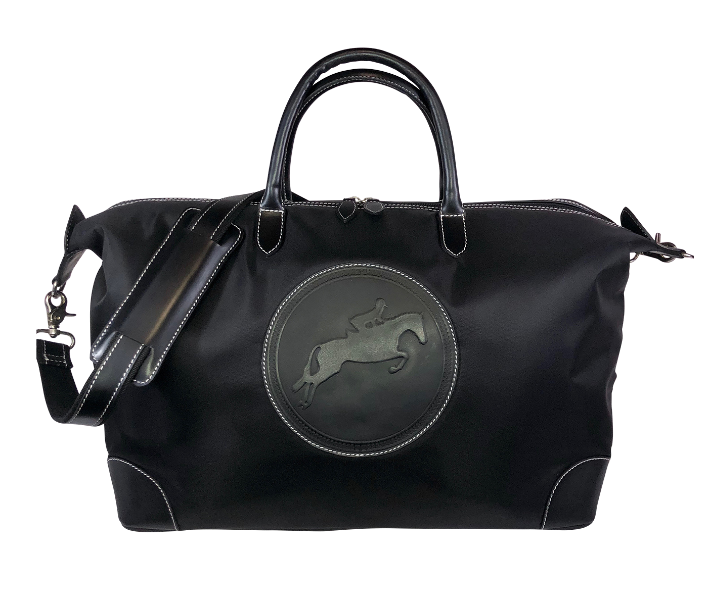 Tucker Tweed Leather Handbags Black/Black / Hunter/Jumper The Tryon Travel Overnight: Hunter/Jumper