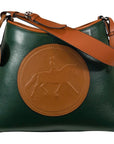 Tucker Tweed Leather Handbags Hunter Green/Chestnut / Dressage The Tweed Manor Tote: Dressage