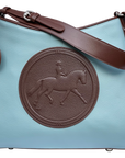 Tucker Tweed Leather Handbags Sky Blue/Dark Chocolate / Dressage The Tweed Manor Tote: Dressage