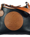 Tucker Tweed Leather Handbags Black/Chestnut / Foxhunting The Tweed Manor Tote: Foxhunting