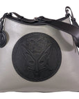 Tucker Tweed Leather Handbags Grey/Black / Foxhunting The Tweed Manor Tote: Foxhunting