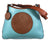Tucker Tweed Leather Handbags Turquoise/Chestnut / Foxhunting The Tweed Manor Tote: Foxhunting