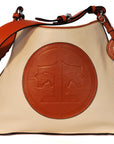 Tucker Tweed Leather Handbags Ivory/Chestnut / Signature The Tweed Manor Tote: Signature