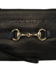 Tucker Tweed Leather Handbags Black The Wellington Wristlet