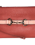 Tucker Tweed Leather Handbags Living Coral/Peach The Wellington Wristlet