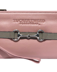 Tucker Tweed Leather Handbags Rosé/Grey The Wellington Wristlet