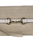 Tucker Tweed Leather Handbags Sand/White The Wellington Wristlet