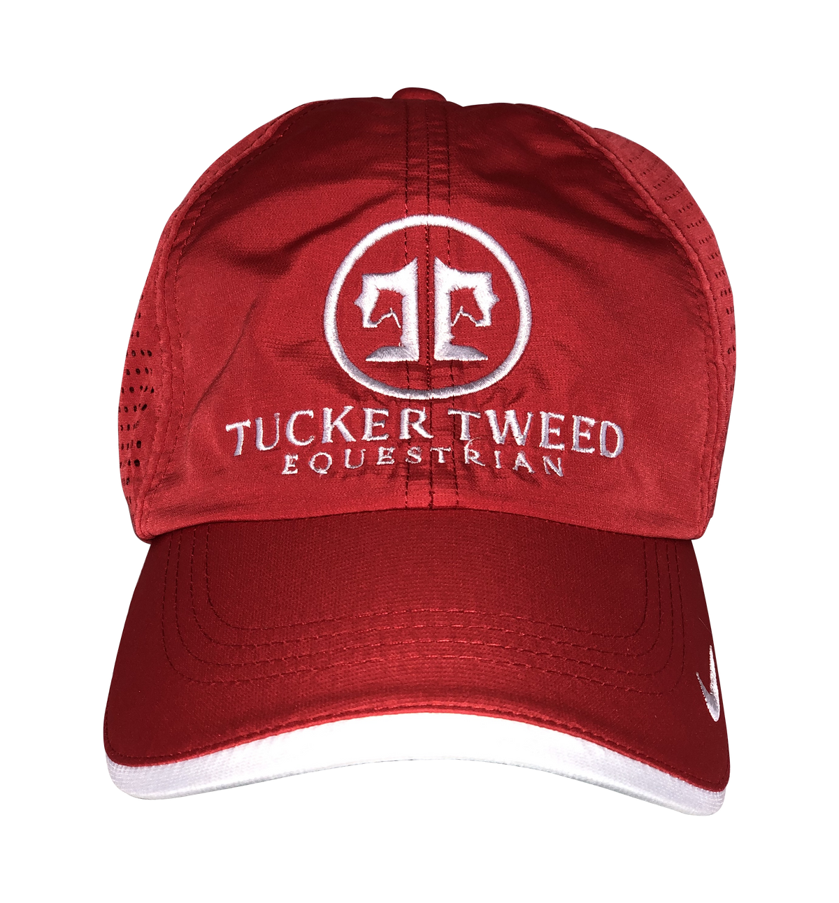 Tucker Tweed Apparel  Red/White Tucker Tweed Equestrian Embroidered Hat