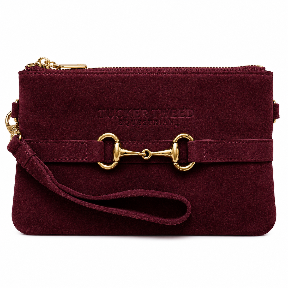Wellington Wristlet Merlot Suede Edition