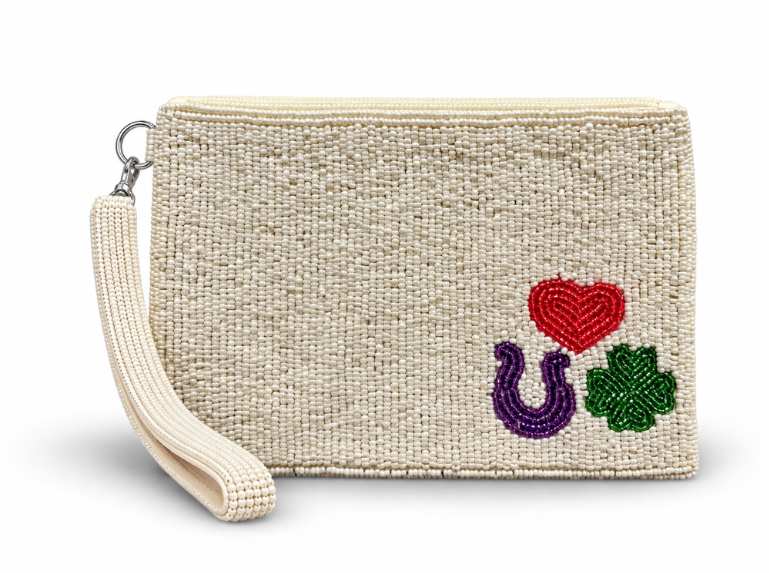 Lucky Charms Medium Beaded Pouch