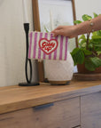 Giddy Up Heart Medium Beaded Pouch