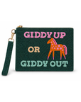 Giddy Up or Giddy Out Medium Beaded Pouch