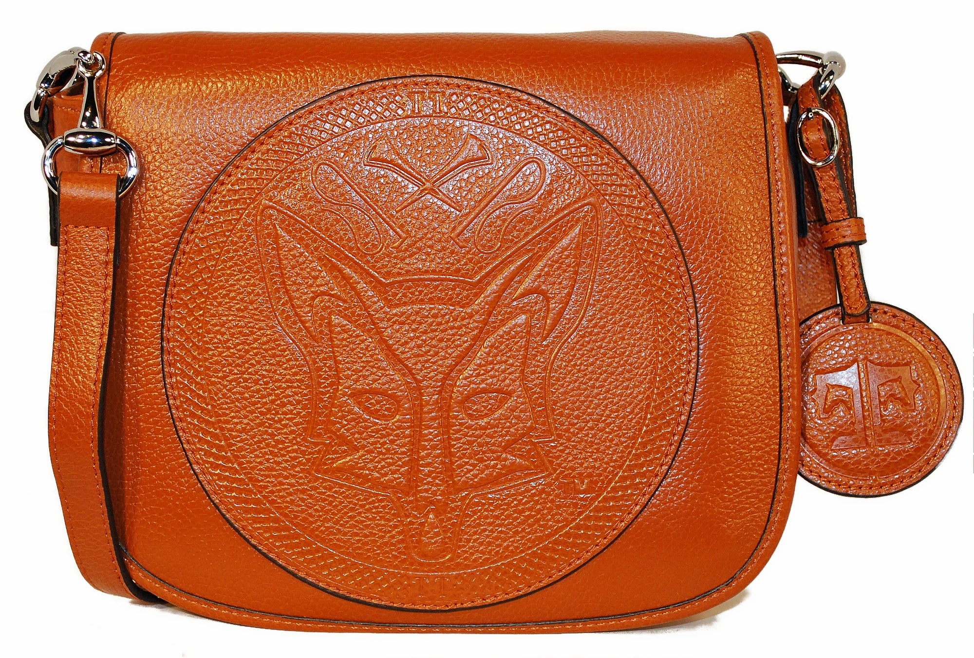 Tucker Tweed Leather Handbags Chestnut / Fox Camden Crossbody: Foxhunting