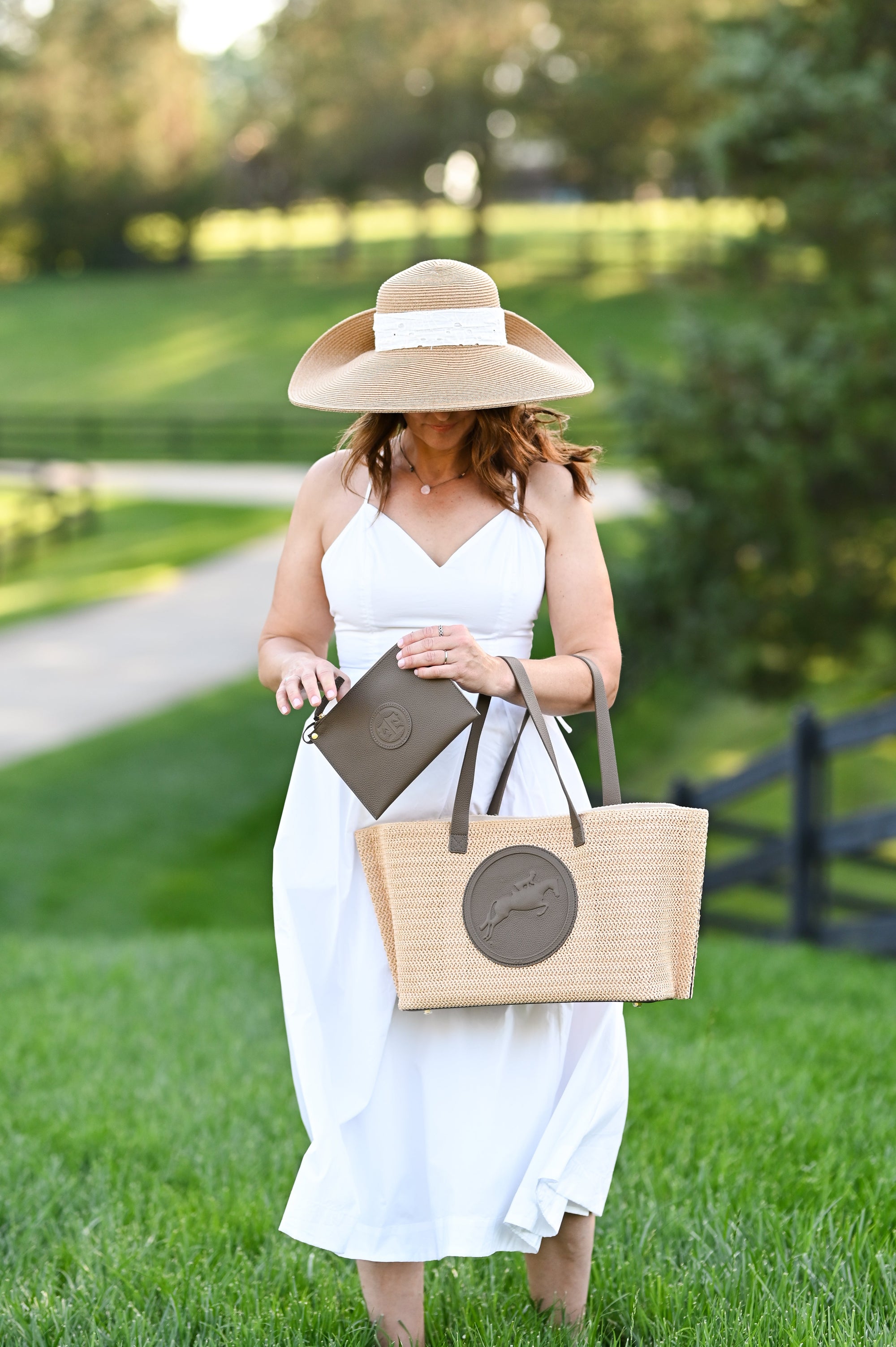Tucker Tweed Equestrian Leather Handbags Barn to Beach Tote