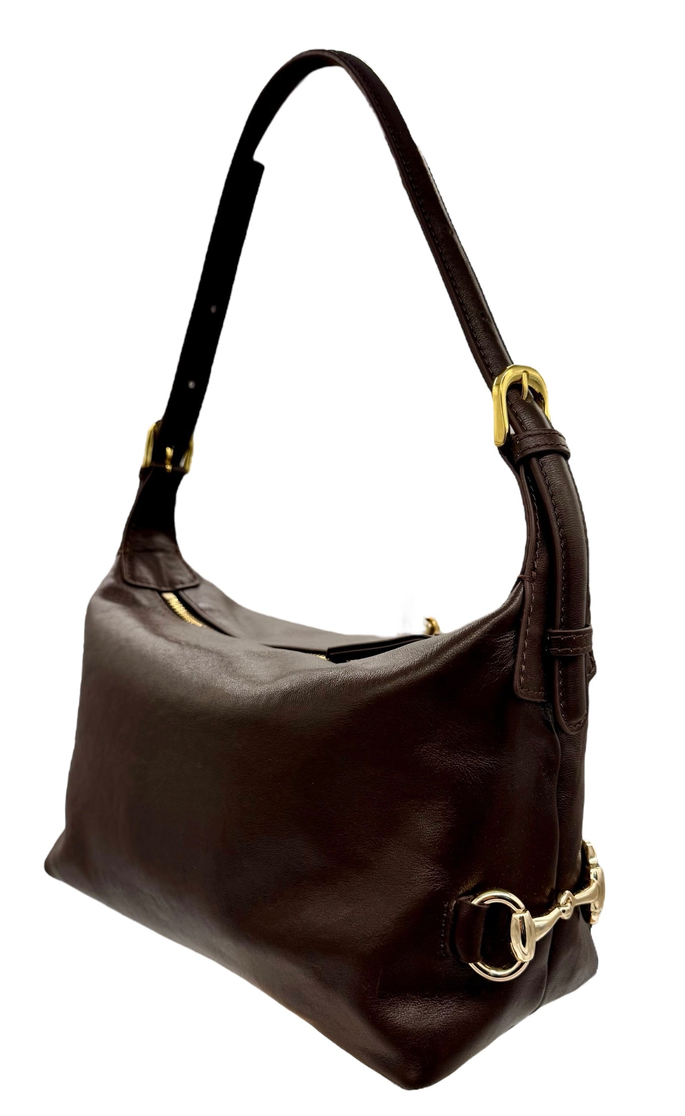 Tucker Tweed Equestrian Leather Handbags Dark Chocolate Leather Bethany Bit Bag