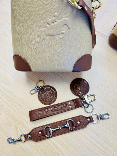 Tucker Tweed Equestrian Leather Handbags Signature Key Chain